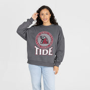 ALABAMA CRIMSON TIDE SATURDAY SEAL PREMIUM FLEECE DROP SHOULDER CREWNECK PULLOVER