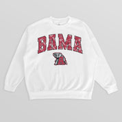 ALABAMA CRIMSON TIDE SWEET PLAY PREMIUM FLEECE DROP SHOULDER CREWNECK PULLOVER