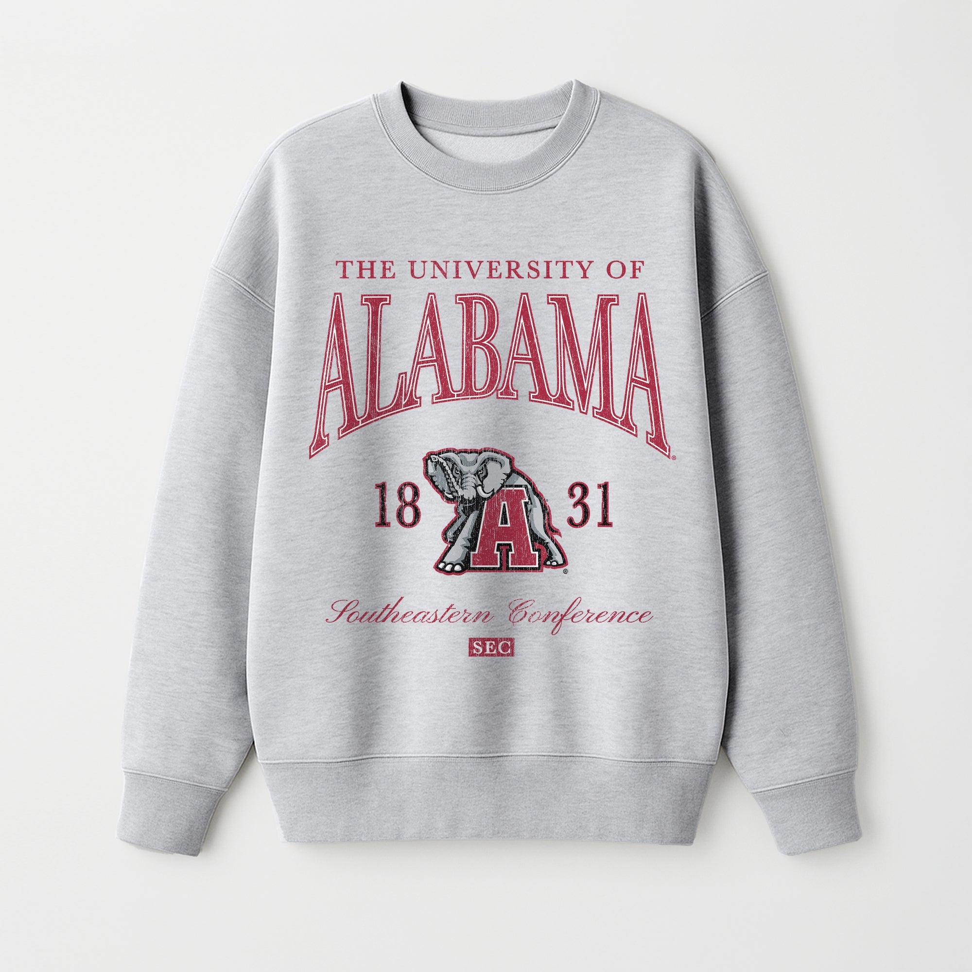 ALABAMA CRIMSON TIDE INSTANT CLASSIC PREMIUM FLEECE DROP SHOULDER CREWNECK PULLOVER