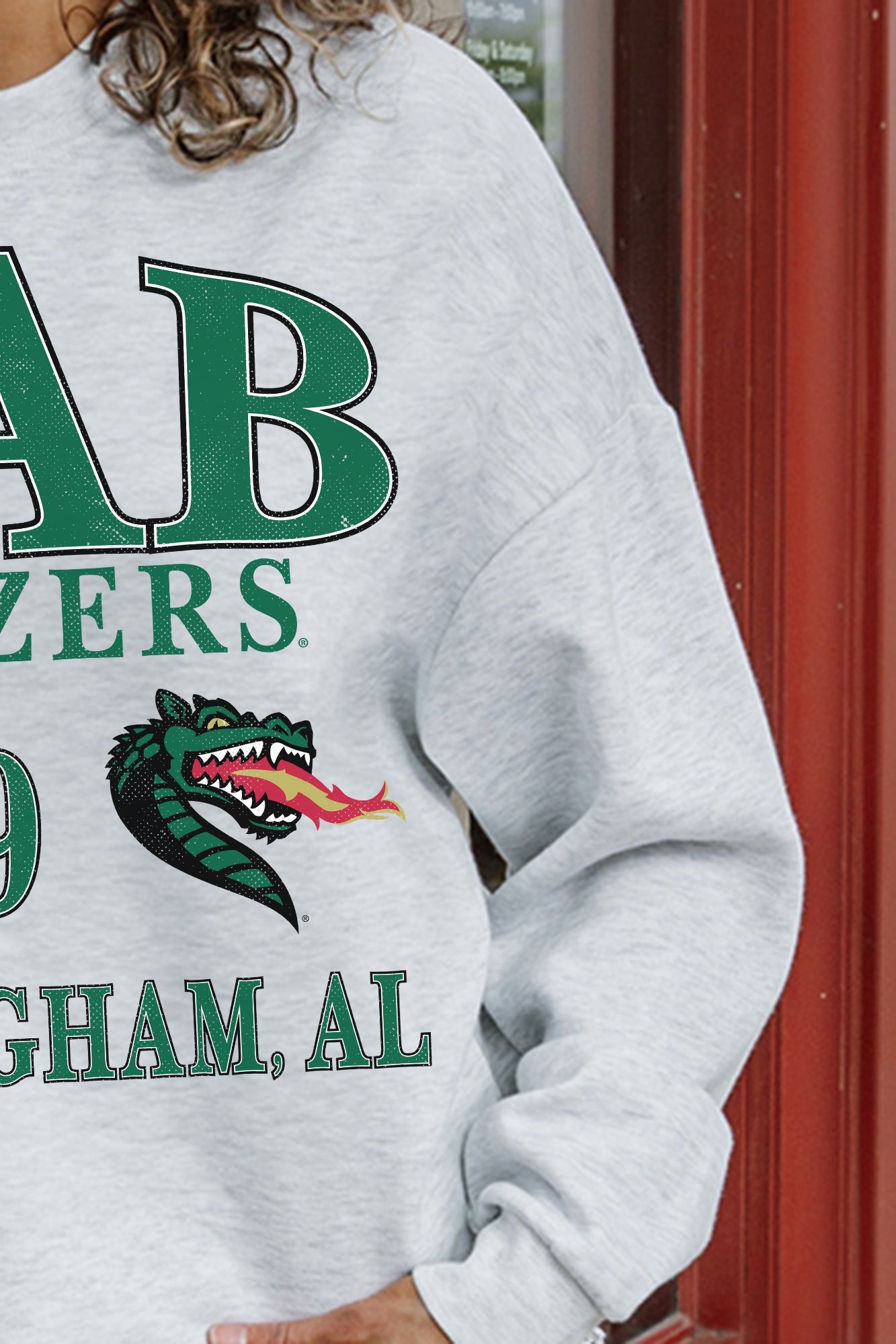 ALABAMA AT BIRMINGHAM BLAZERS ALLEGIANCE PREMIUM FLEECE DROP SHOULDER CREWNECK PULLOVER