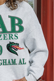 ALABAMA AT BIRMINGHAM BLAZERS ALLEGIANCE PREMIUM FLEECE DROP SHOULDER CREWNECK PULLOVER