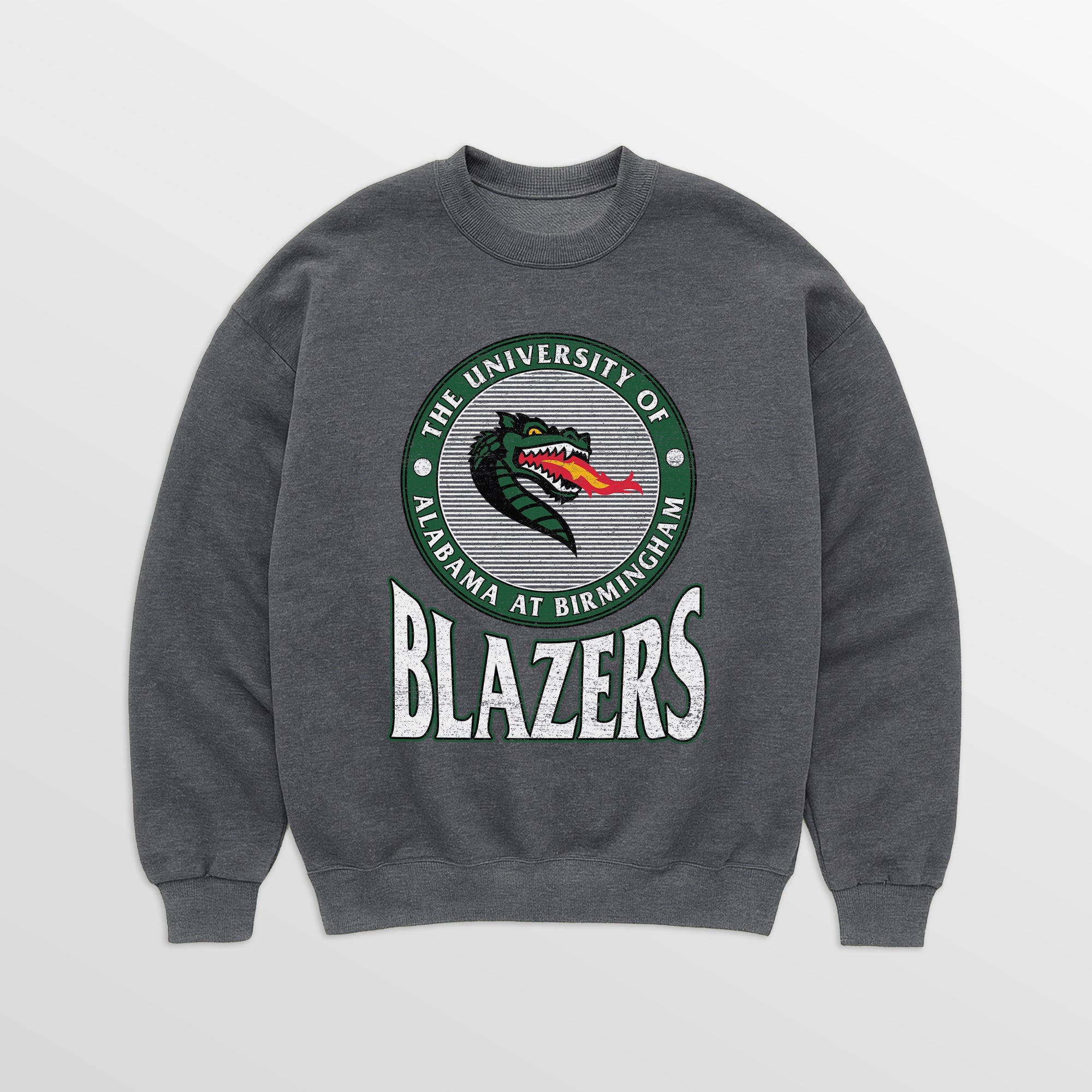 ALABAMA AT BIRMINGHAM BLAZERS SATURDAY SEAL PREMIUM FLEECE DROP SHOULDER CREWNECK PULLOVER
