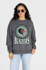 ALABAMA AT BIRMINGHAM BLAZERS SATURDAY SEAL PREMIUM FLEECE DROP SHOULDER CREWNECK PULLOVER