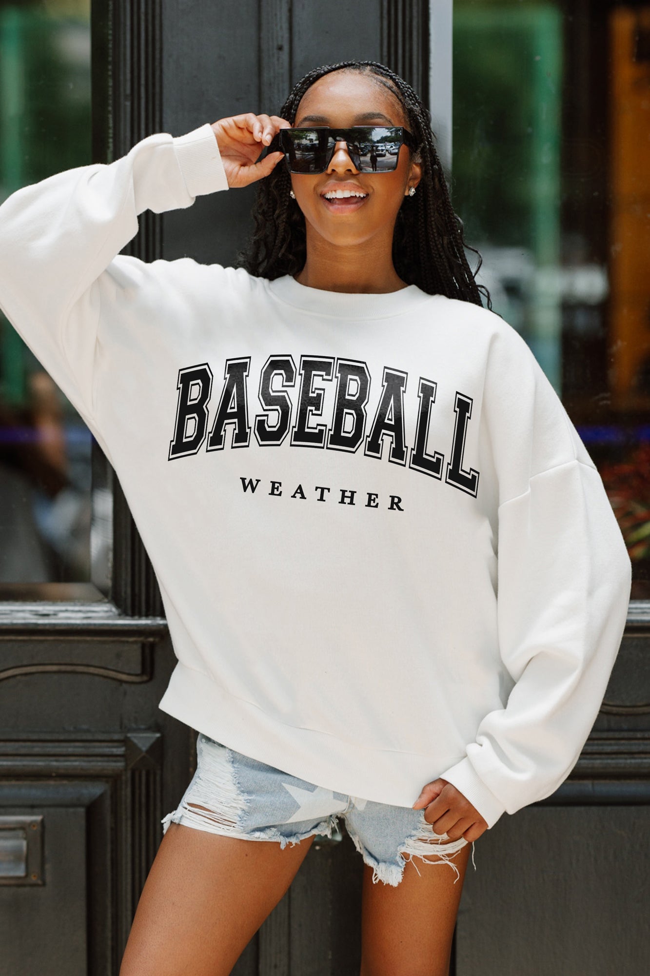 BASEBALL WEATHER PREMIUM FLEECE CREWNECK PULLOVER