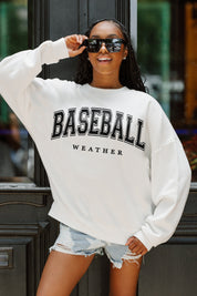 BASEBALL WEATHER PREMIUM FLEECE CREWNECK PULLOVER