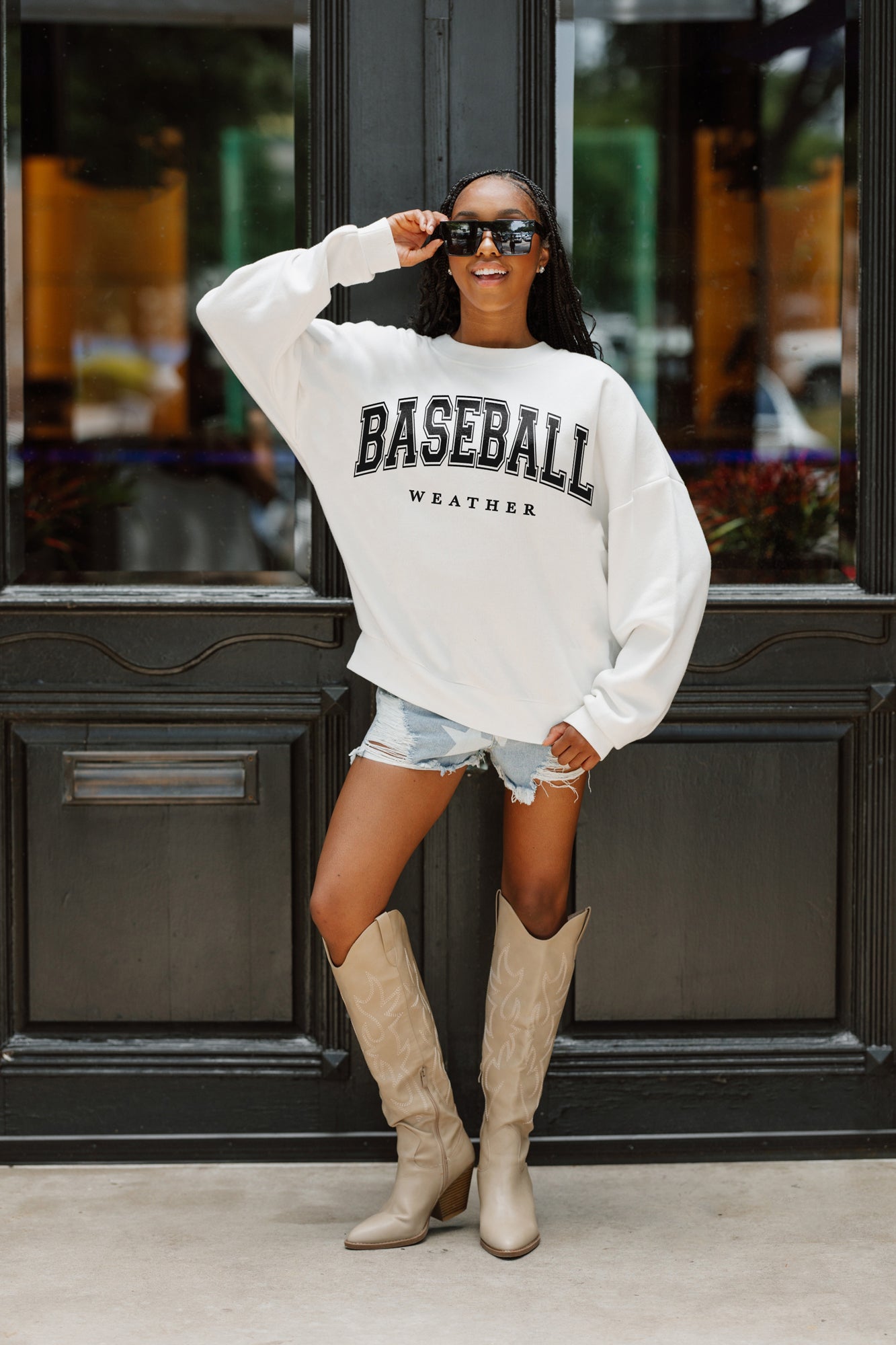 BASEBALL WEATHER PREMIUM FLEECE CREWNECK PULLOVER