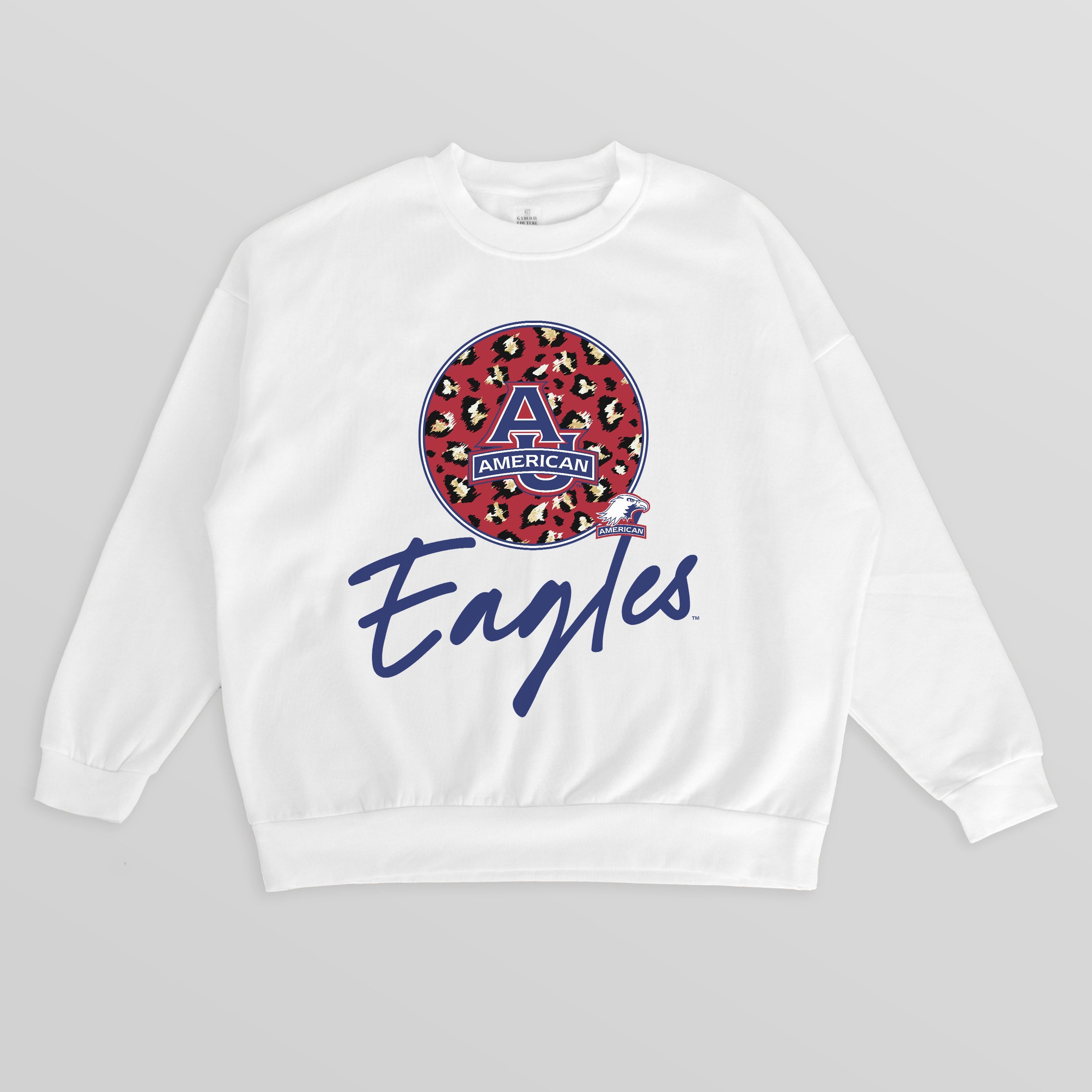 AMERICAN UNIVERSITY EAGLES WILD BREAKTHROUGH PREMIUM FLEECE CREWNECK PULLOVER