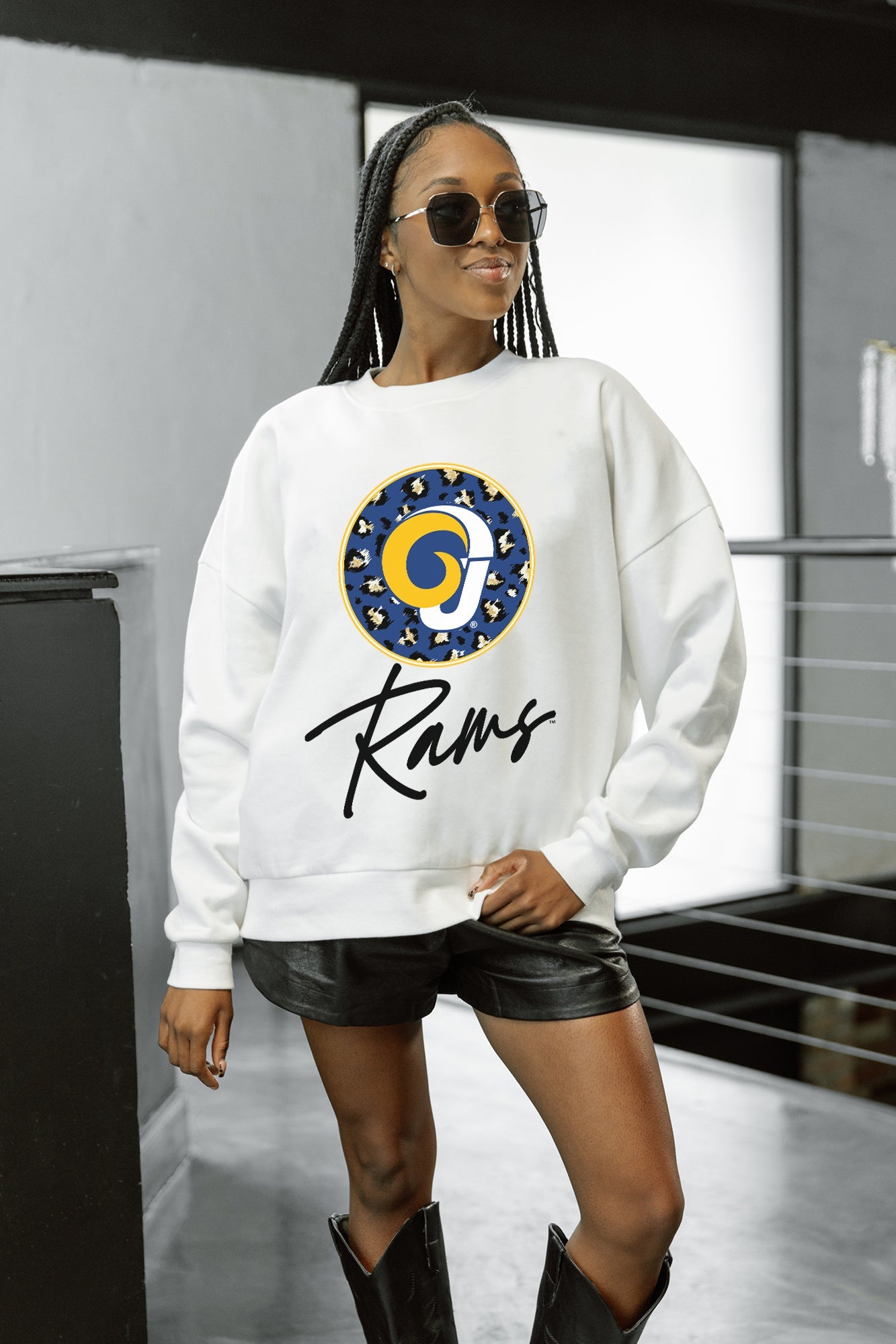 ANGELO STATE RAMS WILD BREAKTHROUGH PREMIUM FLEECE CREWNECK PULLOVER