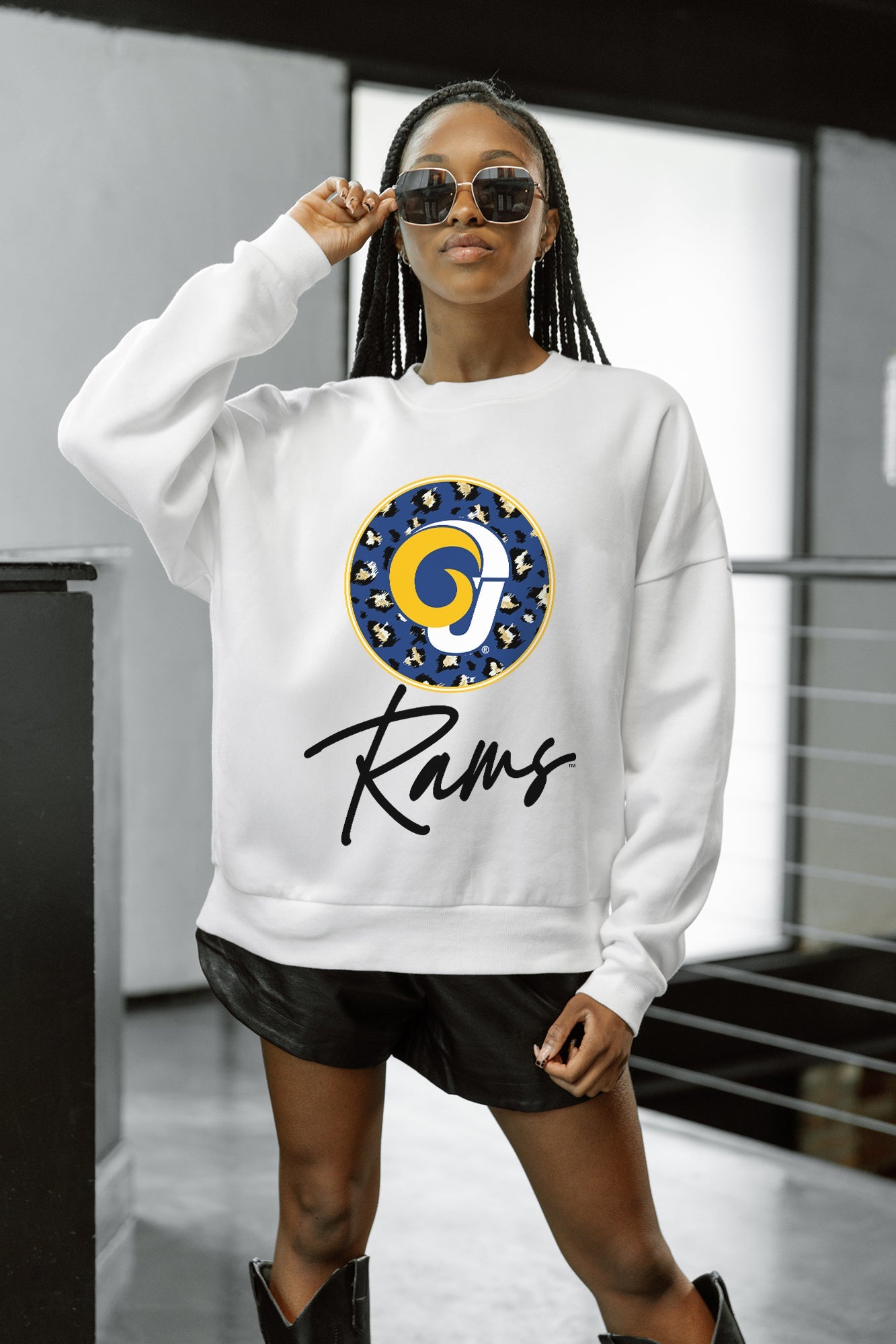 ANGELO STATE RAMS WILD BREAKTHROUGH PREMIUM FLEECE CREWNECK PULLOVER