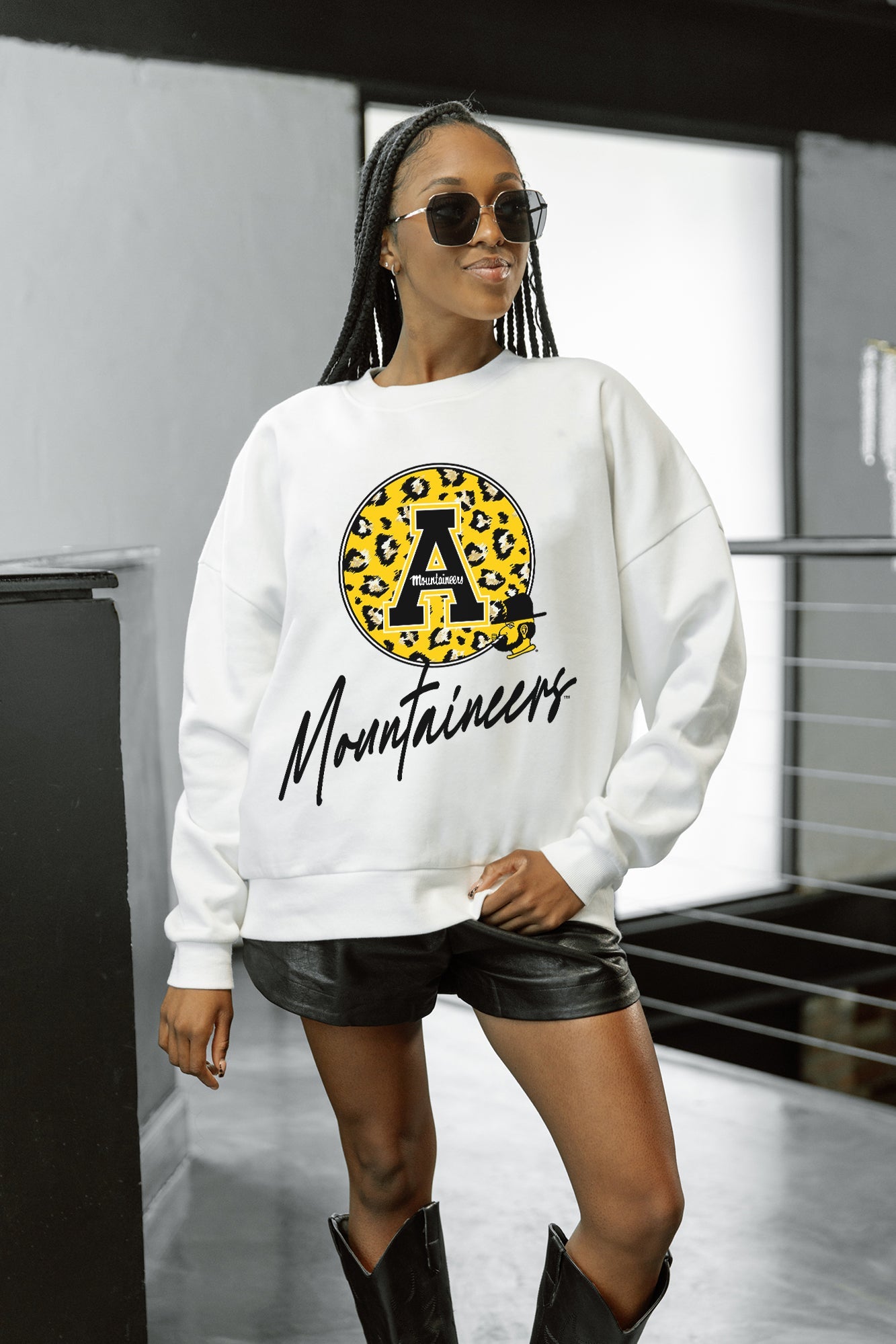 APPALACHIAN STATE MOUNTAINEERS WILD BREAKTHROUGH PREMIUM FLEECE CREWNECK PULLOVER