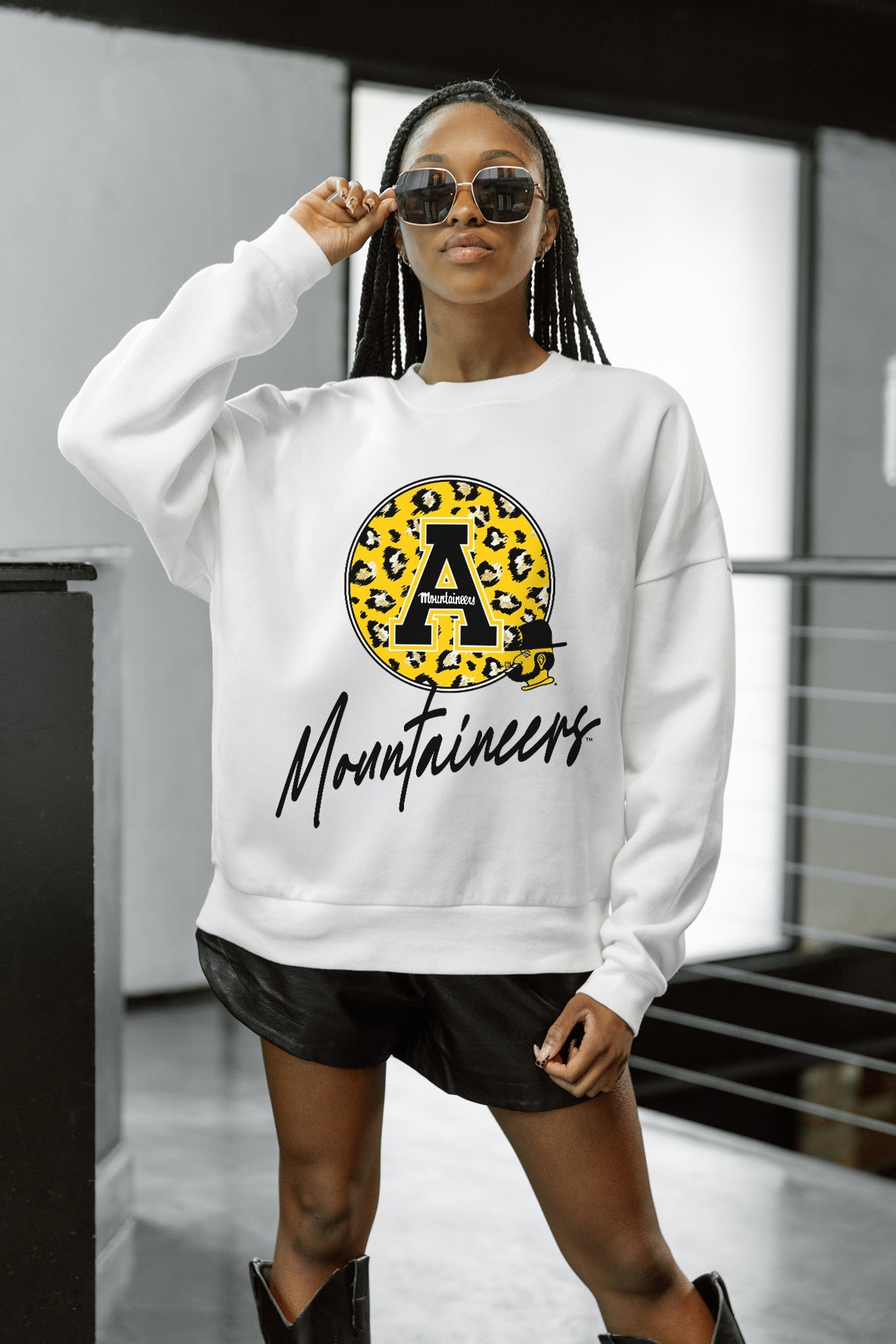 APPALACHIAN STATE MOUNTAINEERS WILD BREAKTHROUGH PREMIUM FLEECE CREWNECK PULLOVER