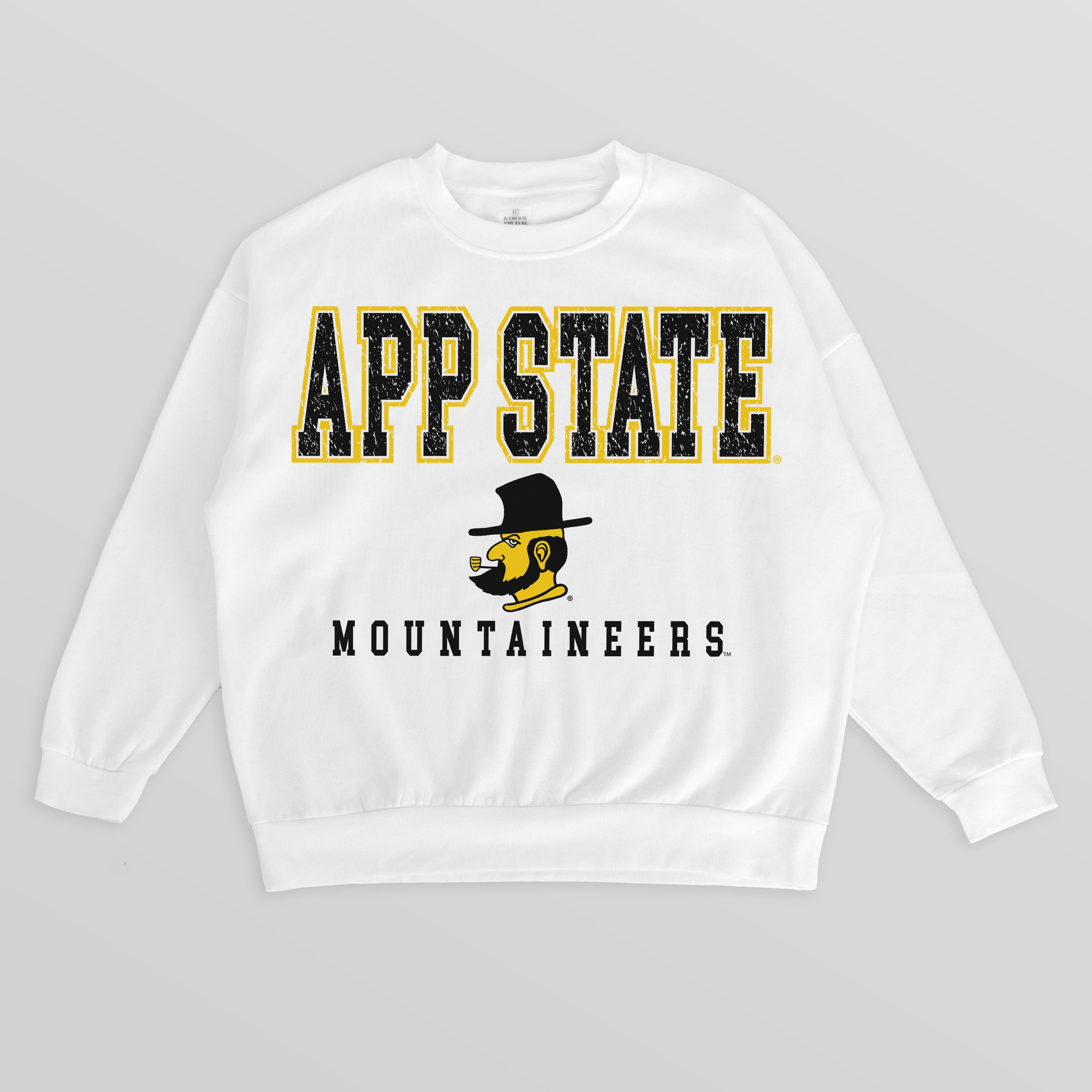 APPALACHIAN STATE MOUNTAINEERS FREESTYLE PREMIUM FLEECE DROP SHOULDER CREWNECK PULLOVER