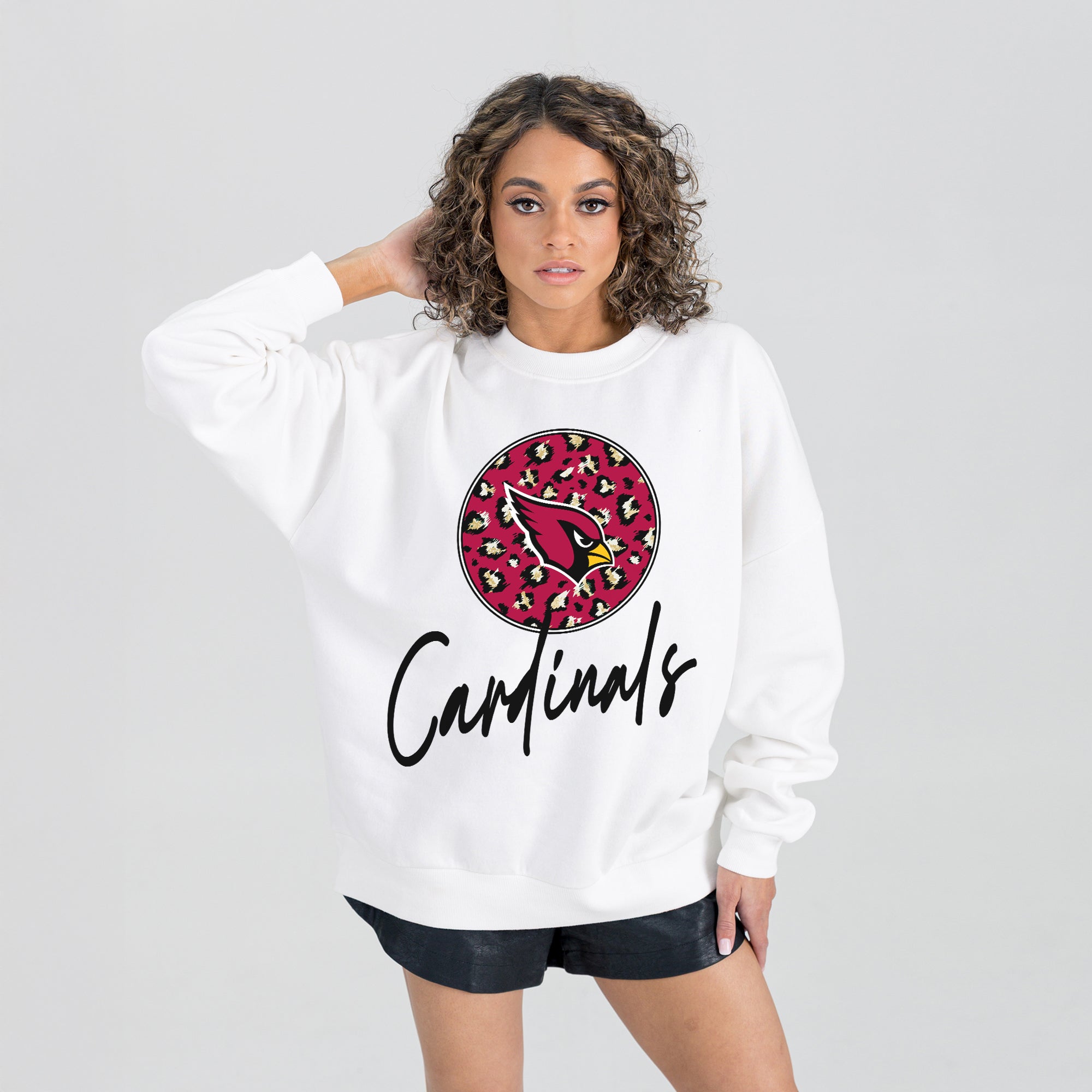 ARIZONA CARDINALS WILD BREAKTHROUGH PREMIUM FLEECE CREWNECK PULLOVER