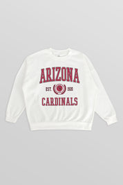 ARIZONA CARDINALS TIMELESS TRIUMPH PREMIUM FLEECE DROP SHOULDER CREWNECK PULLOVER