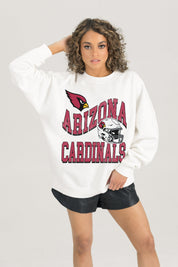 ARIZONA CARDINALS HARD EARNED PREMIUM FLEECE CREWNECK PULLOVER