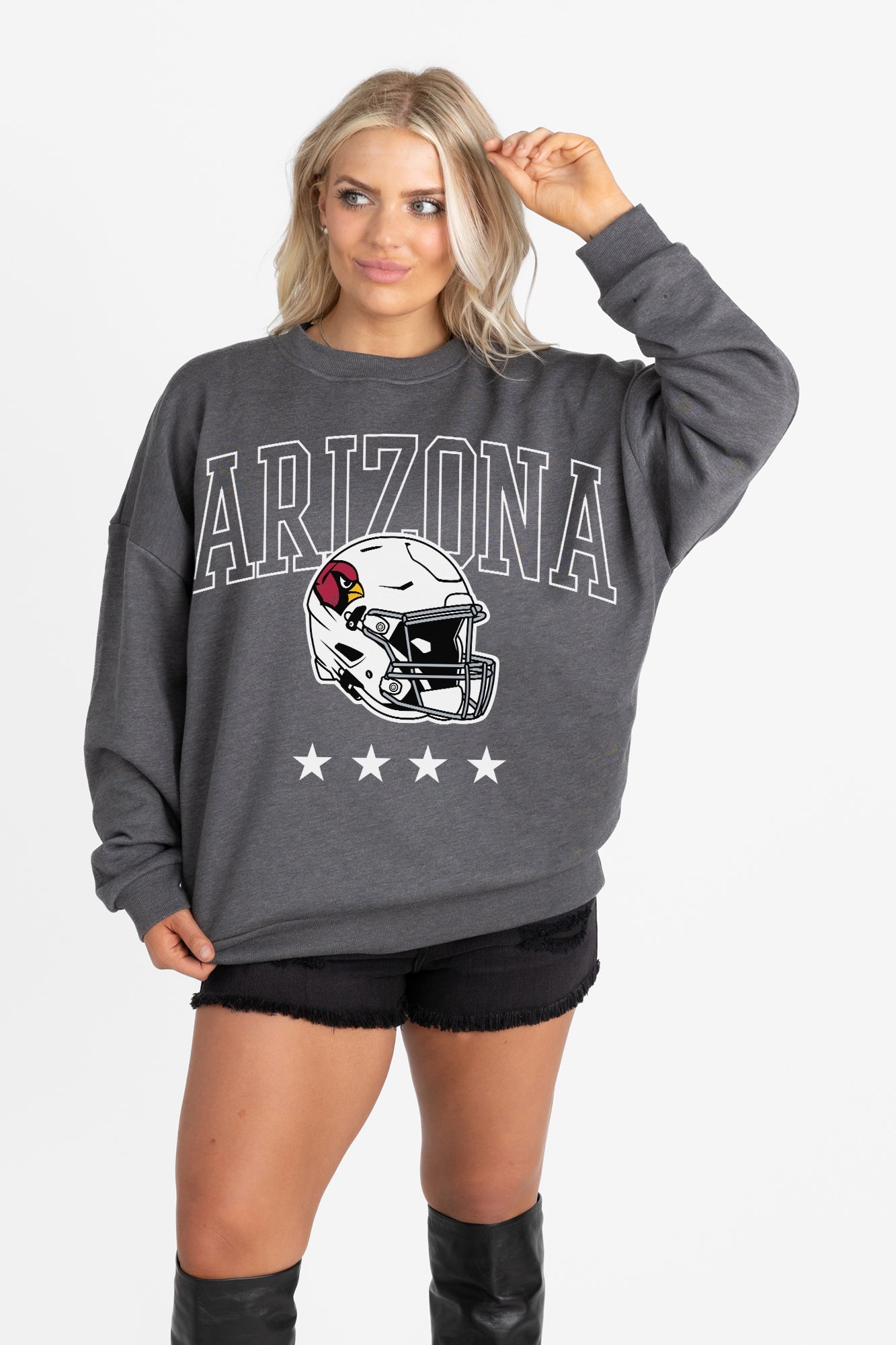 ARIZONA CARDINALS RISING STAR PREMIUM FLEECE CREWNECK PULLOVER