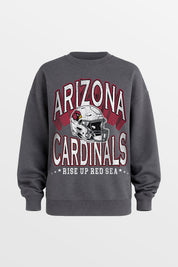ARIZONA CARDINALS STAY COOL PREMIUM FLEECE CREWNECK PULLOVER BY RANDI MAHOMES