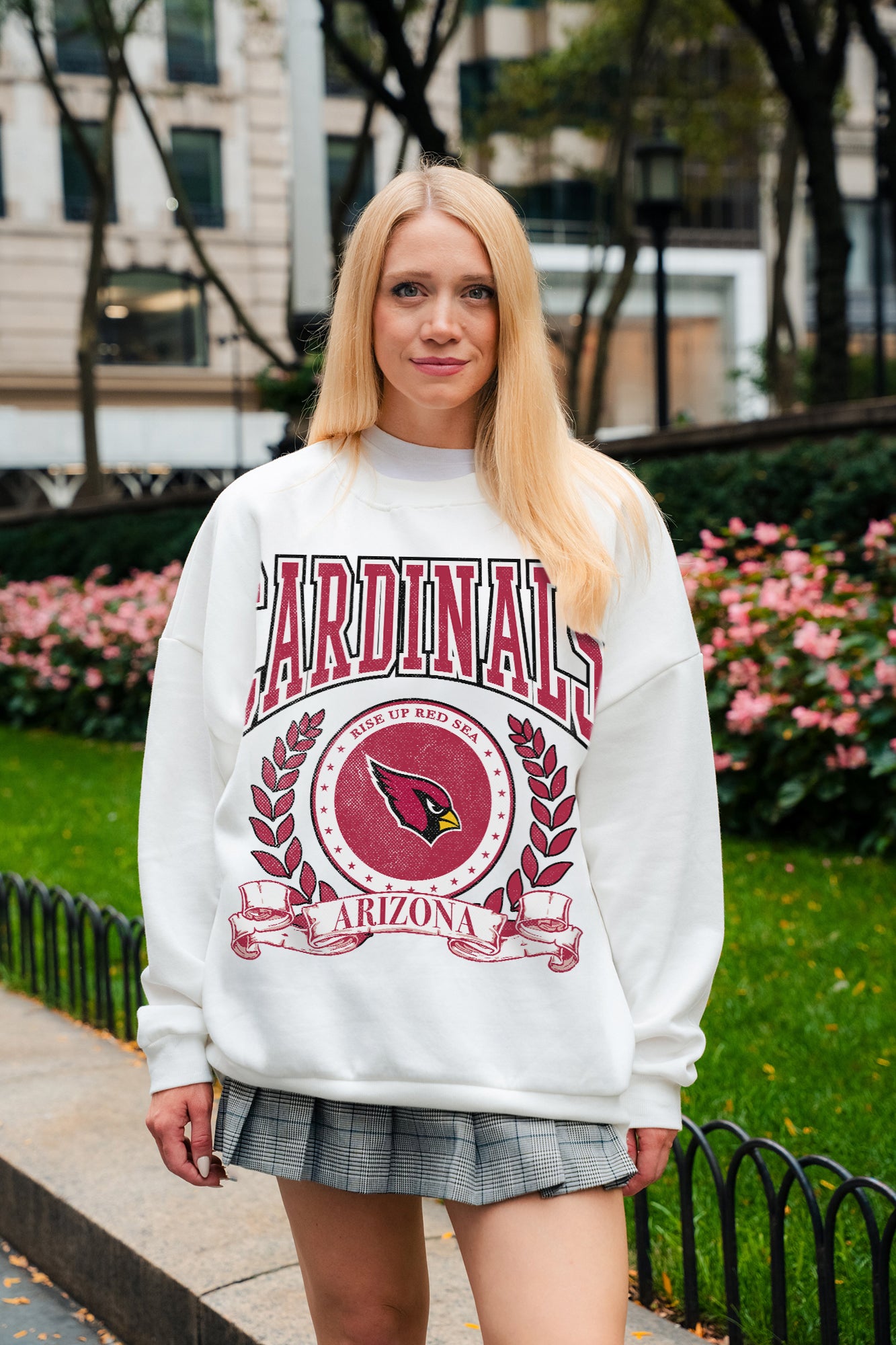 ARIZONA CARDINALS STAY COOL PREMIUM FLEECE CREWNECK PULLOVER