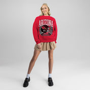 ARIZONA CARDINALS CLASSIC ARCHIVES PREMIUM FLEECE DROP SHOULDER CREWNECK PULLOVER