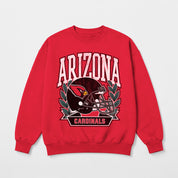 ARIZONA CARDINALS CLASSIC ARCHIVES PREMIUM FLEECE DROP SHOULDER CREWNECK PULLOVER