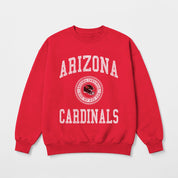 ARIZONA CARDINALS PRIME PLAY PREMIUM FLEECE DROP SHOULDER CREWNECK PULLOVER