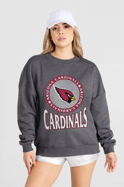ARIZONA CARDINALS SATURDAY SEAL PREMIUM FLEECE DROP SHOULDER CREWNECK PULLOVER