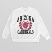 ARIZONA CARDINALS GOLD STANDARD PREMIUM FLEECE DROP SHOULDER CREWNECK PULLOVER
