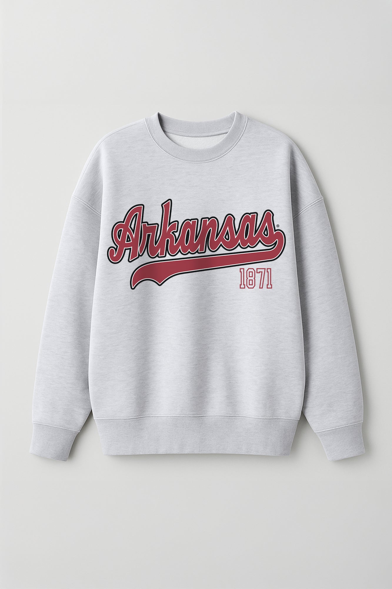 ARKANSAS RAZORBACKS CLASSIC WIN PREMIUM FLEECE CREWNECK PULLOVER