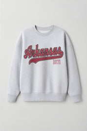 ARKANSAS RAZORBACKS CLASSIC WIN PREMIUM FLEECE CREWNECK PULLOVER