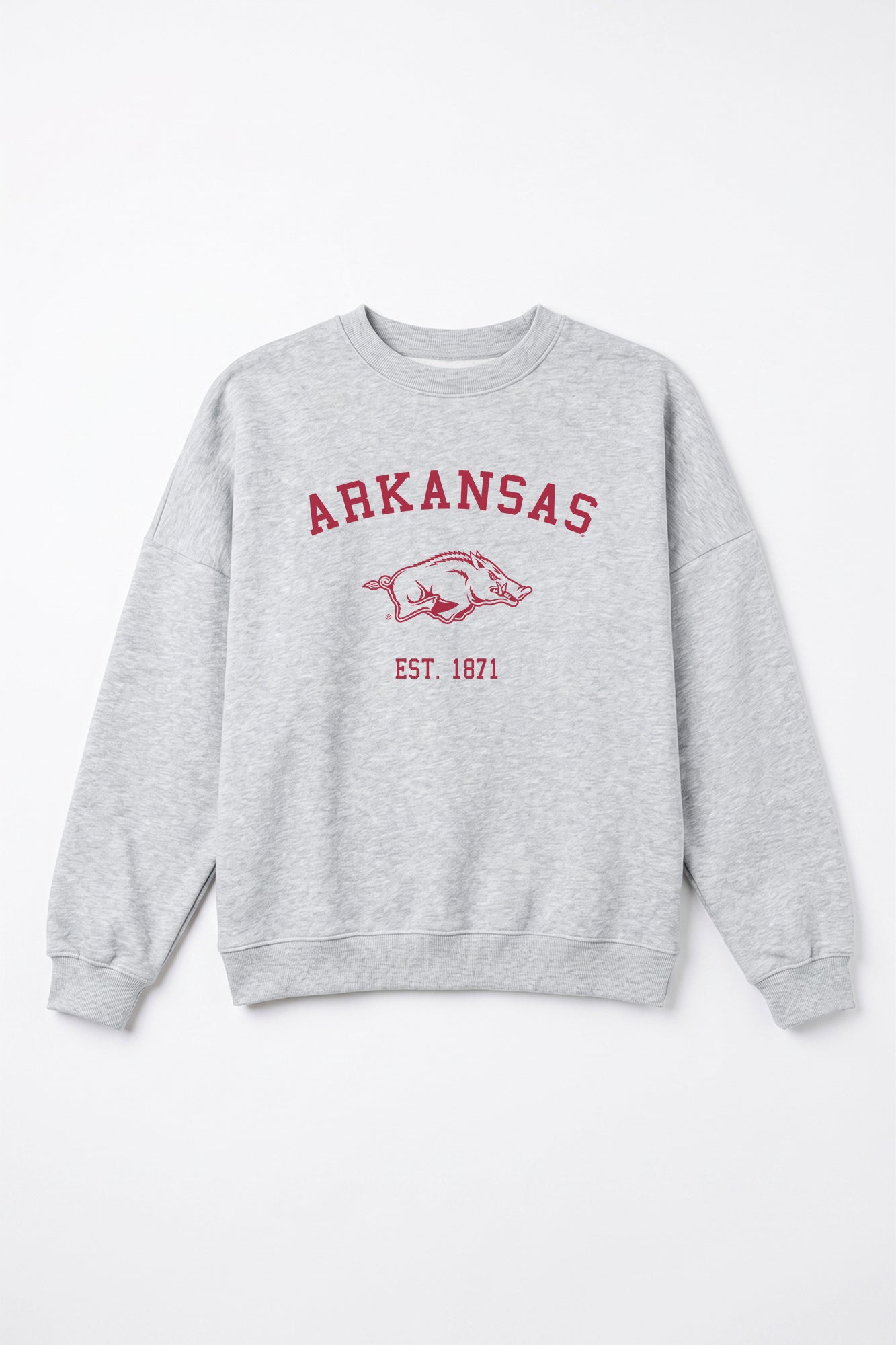 ARKANSAS RAZORBACKS CAMPUS ENERGY PREMIUM FLEECE CREWNECK PULLOVER