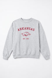 ARKANSAS RAZORBACKS CAMPUS ENERGY PREMIUM FLEECE CREWNECK PULLOVER