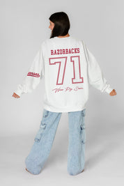 ARKANSAS RAZORBACKS DAY ONE PREMIUM FLEECE UNISEX CREWNECK PULLOVER
