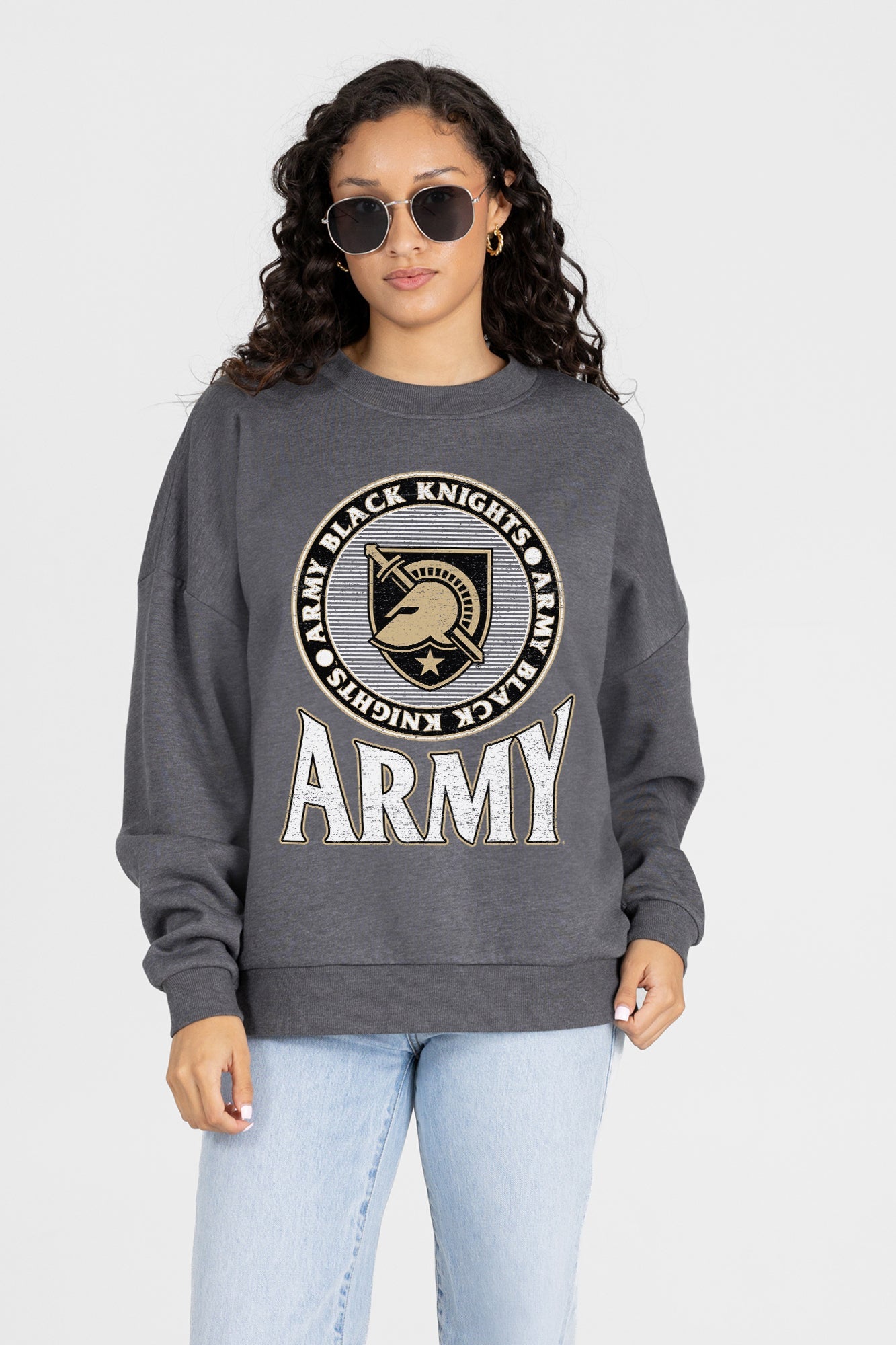 ARMY BLACK KNIGHTS SATURDAY SEAL PREMIUM FLEECE DROP SHOULDER CREWNECK PULLOVER