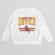 ARIZONA STATE SUN DEVILS SWIFT STRIKE PREMIUM FLEECE DROP SHOULDER CREWNECK PULLOVER