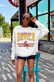 ARIZONA STATE SUN DEVILS SWIFT STRIKE PREMIUM FLEECE DROP SHOULDER CREWNECK PULLOVER