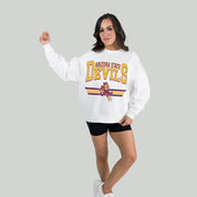 ARIZONA STATE SUN DEVILS SWIFT STRIKE PREMIUM FLEECE DROP SHOULDER CREWNECK PULLOVER