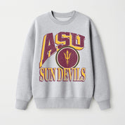ARIZONA STATE SUN DEVILS GAME ON PREMIUM FLEECE DROP SHOULDER CREWNECK PULLOVER