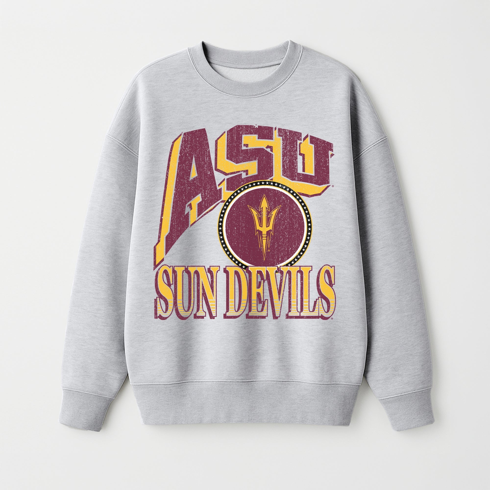 ARIZONA STATE SUN DEVILS GAME ON PREMIUM FLEECE DROP SHOULDER CREWNECK PULLOVER