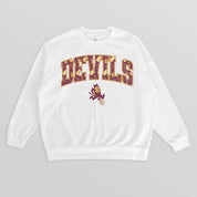 ARIZONA STATE SUN DEVILS SWEET PLAY PREMIUM FLEECE DROP SHOULDER CREWNECK PULLOVER