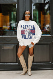 ARIZONA WILDCATS FAIR CATCH PREMIUM FLEECE DROP SHOULDER CREWNECK PULLOVER