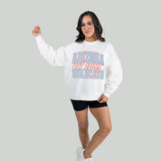 ARIZONA WILDCATS FADED FORMATION PREMIUM FLEECE DROP SHOULDER CREWNECK PULLOVER