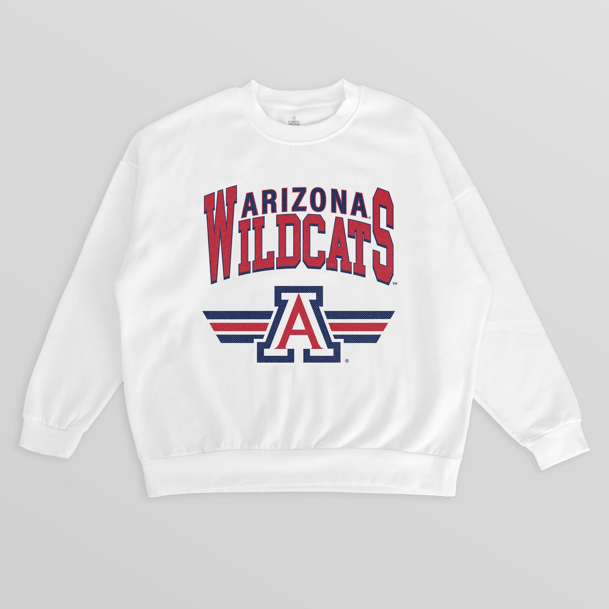 ARIZONA WILDCATS SWIFT STRIKE PREMIUM FLEECE DROP SHOULDER CREWNECK PULLOVER