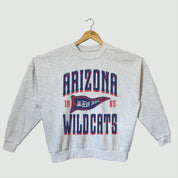 ARIZONA WILDCATS PENNANT PRIDE PREMIUM FLEECE DROP SHOULDER CREWNECK PULLOVER