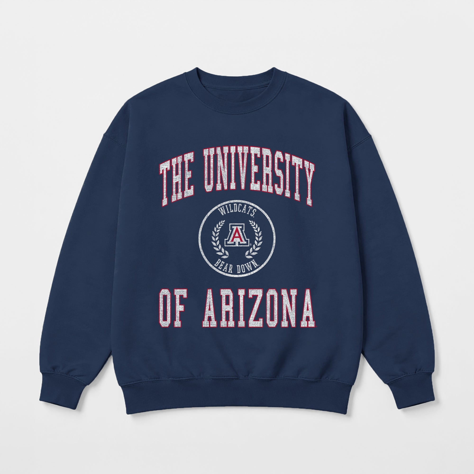 ARIZONA WILDCATS PRIME PLAY PREMIUM FLEECE DROP SHOULDER CREWNECK PULLOVER