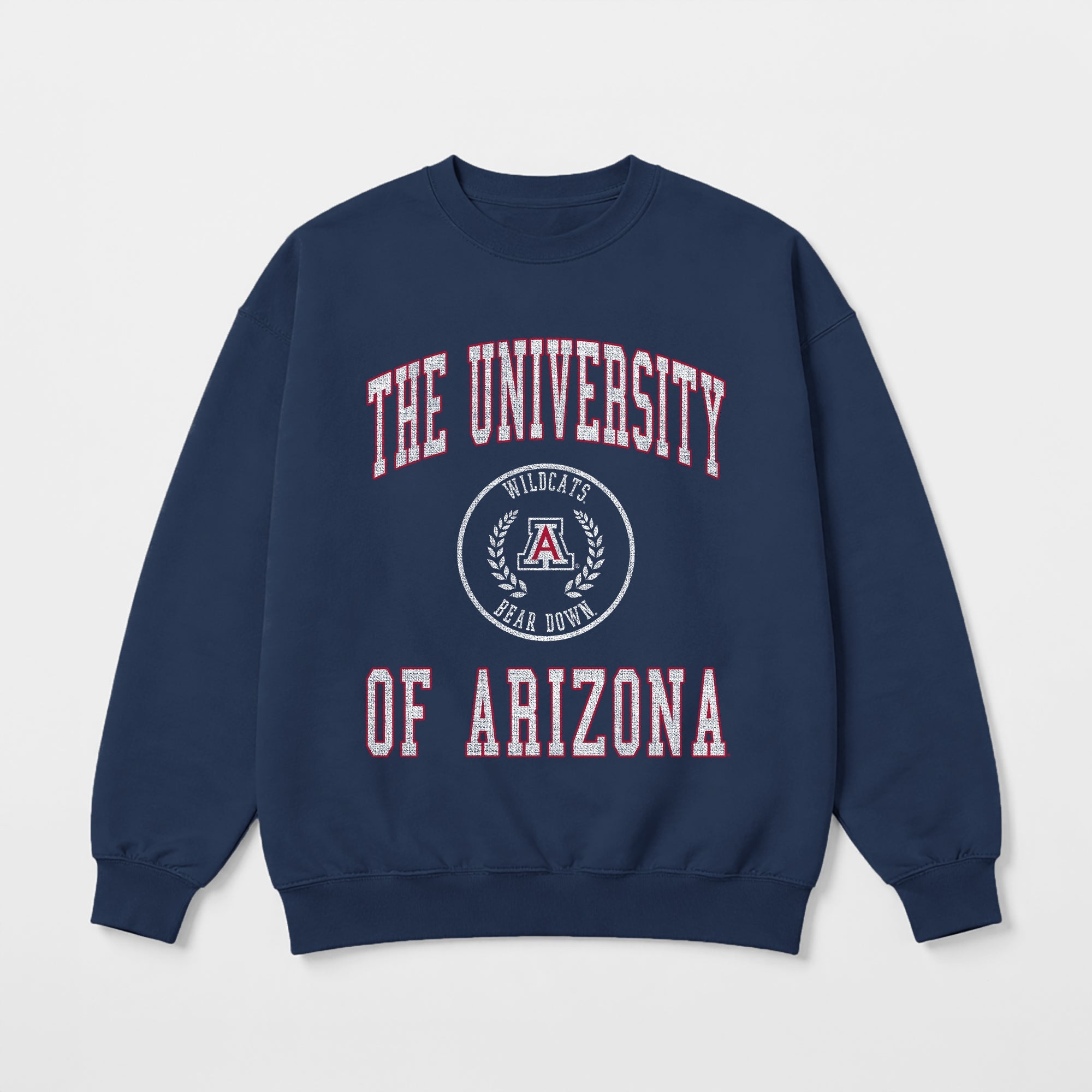 ARIZONA WILDCATS PRIME PLAY PREMIUM FLEECE DROP SHOULDER CREWNECK PULLOVER