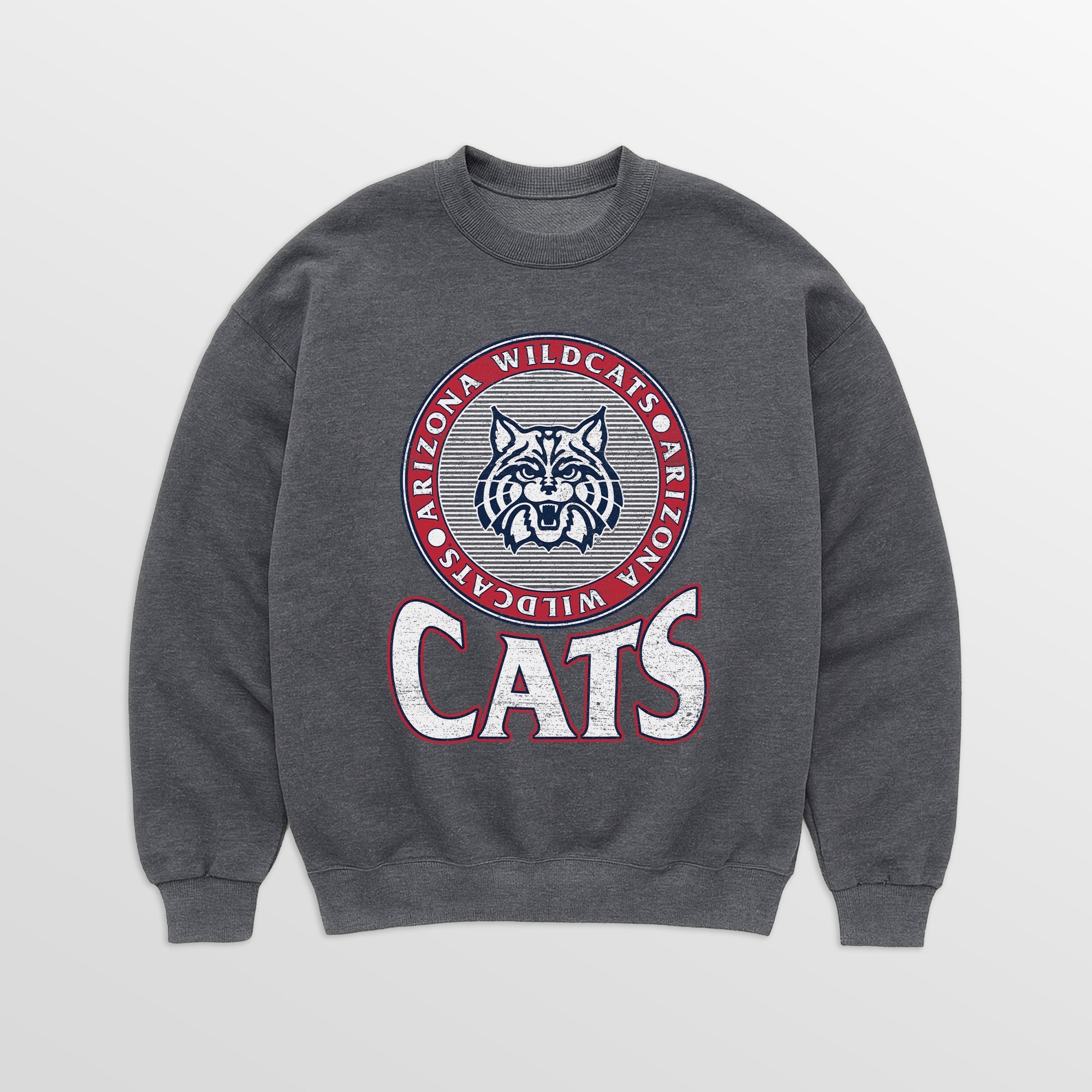 ARIZONA WILDCATS SATURDAY SEAL PREMIUM FLEECE DROP SHOULDER CREWNECK PULLOVER