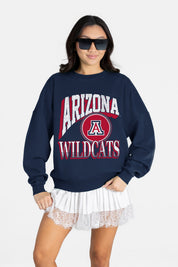 ARIZONA WILDCATS MAIN CHARACTER PREMIUM FLEECE DROP SHOULDER CREWNECK PULLOVER