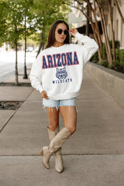 ARIZONA WILDCATS FREESTYLE PREMIUM FLEECE DROP SHOULDER CREWNECK PULLOVER