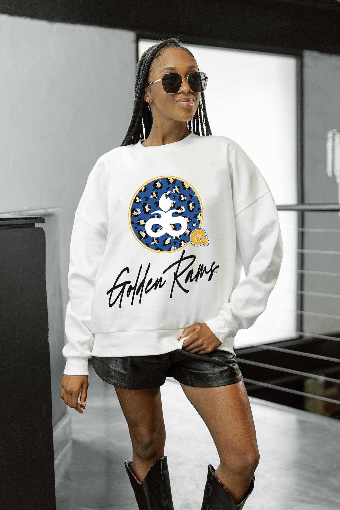 ALBANY STATE GOLDEN RAMS WILD BREAKTHROUGH PREMIUM FLEECE CREWNECK PULLOVER