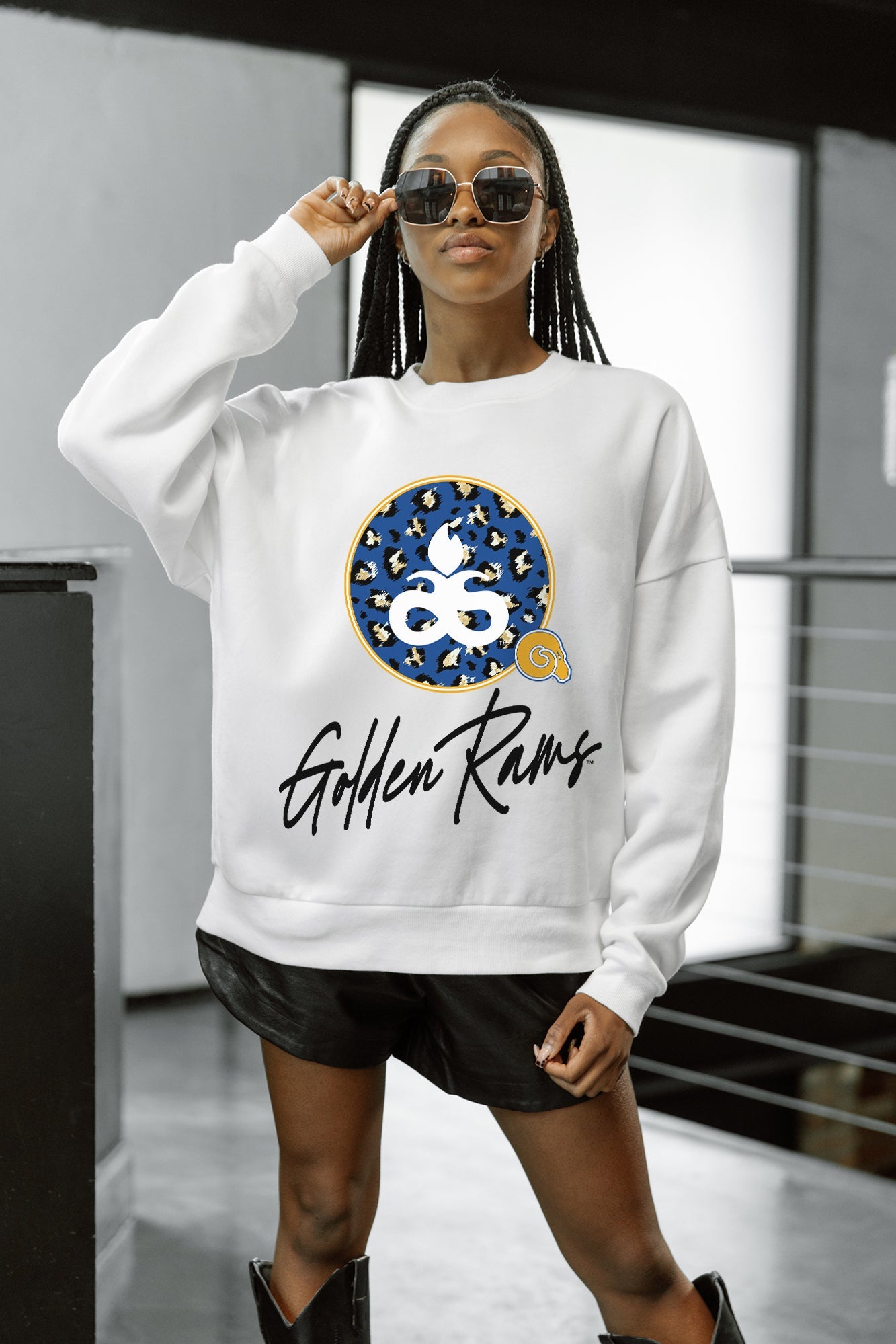 ALBANY STATE GOLDEN RAMS WILD BREAKTHROUGH PREMIUM FLEECE CREWNECK PULLOVER